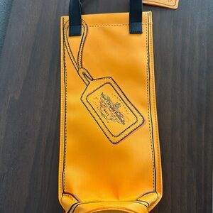 Orange Veuve Clicquot Wine Tote with Black Handles